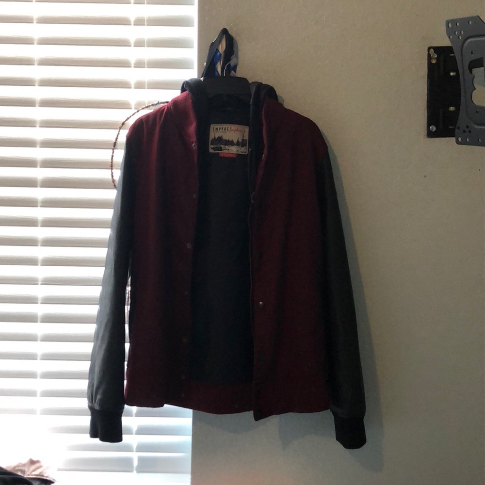 Empyre varsity burgundy jacket